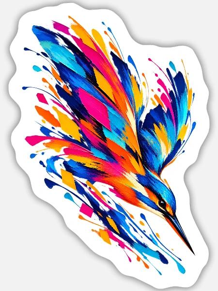 Prismatischer Eisväger - Sticker Größe L (20 x 20 cm) - Mattweiß