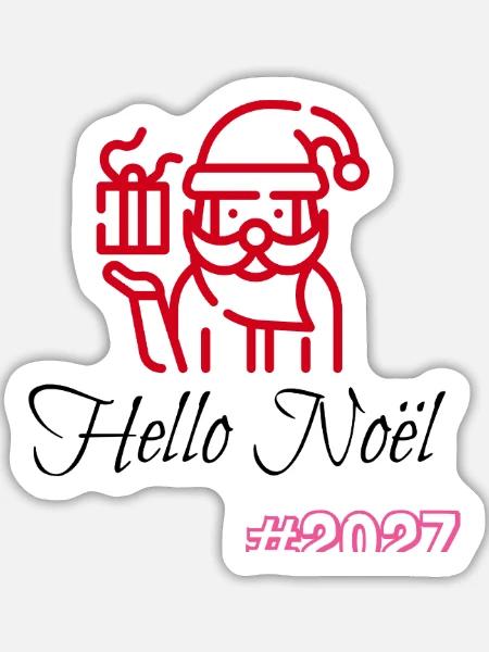 hello-nol---2027 - Sticker Größe L (20 x 20 cm) - Mattweiß