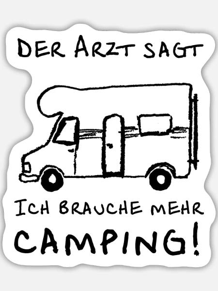 der arzt sagt wohnmobil - Sticker Größe L (20 x 20 cm) - Mattweiß