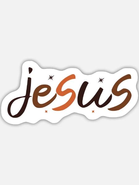 Jesus - Sticker Größe L (20 x 20 cm) - Mattweiß