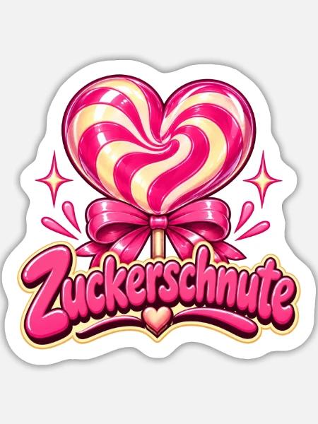 Zuckerschnute Y2K - Sticker Größe L (20 x 20 cm) - Mattweiß