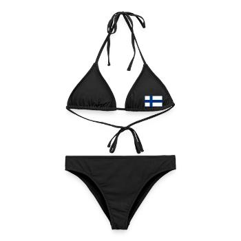 Finnland Flagge - Frauen Bikini - Schwarz - Vorne - AI Model Female 172 light (172cm)