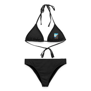 Giant Causeway Irland Uk Reise Poster Souvenir - Frauen Bikini - Schwarz - Vorne - AI Model Female 172 light (172cm)