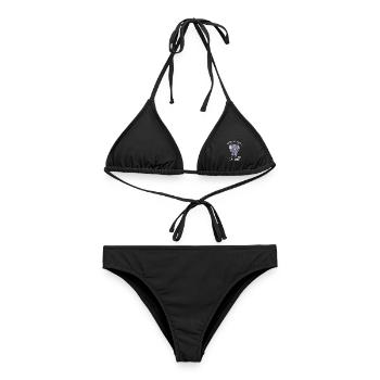 Tante und Nichte Bindung Beste Freunde Elefanten - Frauen Bikini - Schwarz - Vorne - AI Model Female 172 light (172cm)