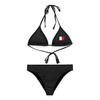 Malta - Frauen Bikini - Schwarz - Vorne - AI Model Female 172 light (172cm)