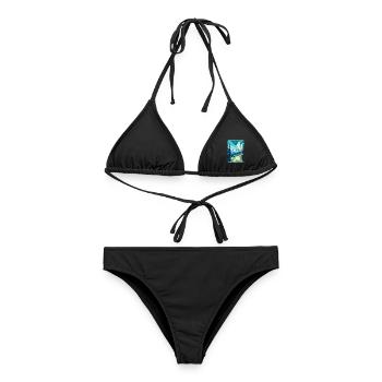 St Moritz Switzerland Vintage Travel Poster WPA - Women's Bikini - black - Front - AI Model Female 172 light (172cm)