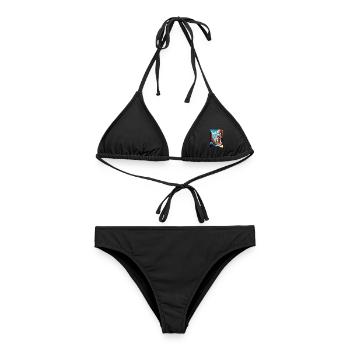Philadelphia Pennsylvania Vintage Reiseposter - Frauen Bikini - Schwarz - Vorne - AI Model Female 172 light (172cm)
