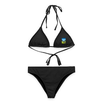 Orient Express Europa Deko Vintage Reiseposter - Frauen Bikini - Schwarz - Vorne - AI Model Female 172 light (172cm)