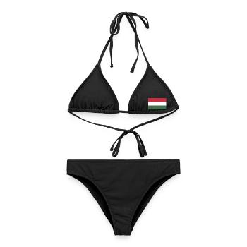 Ungarn Flagge - Frauen Bikini - Schwarz - Vorne - AI Model Female 172 light (172cm)