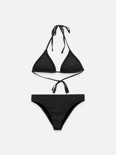 Linie Herz Rosa Ornament Symbol - Frauen Bikini - Schwarz