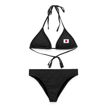 Japan - Frauen Bikini - Schwarz - Vorne - AI Model Female 172 light (172cm)