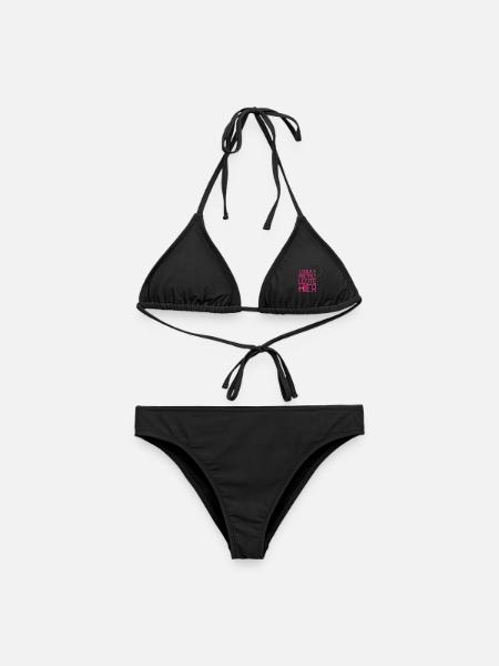 Normale Leute Lustiger Spruch lustig - Frauen Bikini - Schwarz