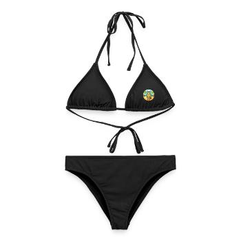 Abeille Funny Cartoon Lunettes de soleil de plage d’été - Bikini femme - noir - Devant - AI Model Female 172 light (172cm)