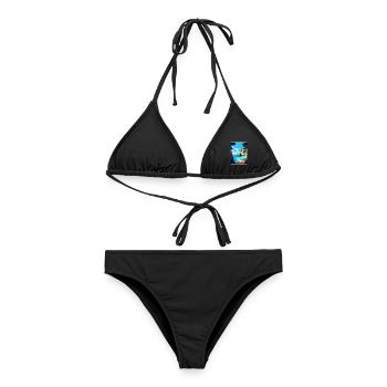 Zakynthos Greece Vintage Travel Poster Souvenir - Women's Bikini - black - Front - AI Model Female 172 light (172cm)