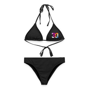 NUMMER 30 JAHRE ALT 30. GEBURTSTAG - Frauen Bikini - Schwarz - Vorne - AI Model Female 172 light (172cm)