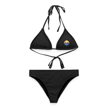 Spinne buntes Aquarell Cartoon Kawaii Tier - Frauen Bikini - Schwarz - Vorne - AI Model Female 172 light (172cm)