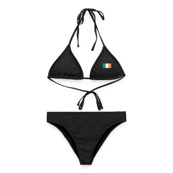 Irland - Frauen Bikini - Schwarz - Vorne - AI Model Female 172 light (172cm)