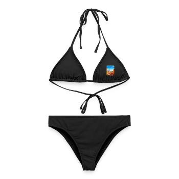 Rome Italie Affiche de voyage vintage souvenir souvenir - Bikini femme - noir - Devant - AI Model Female 172 light (172cm)