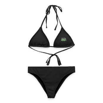 Aufbau von Muskeln - Frauen Bikini - Schwarz - Vorne - AI Model Female 172 light (172cm)
