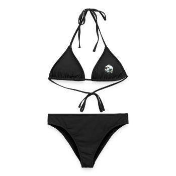 Mouette dans une bouée de sauvetage - Bikini femme - noir - Devant - AI Model Female 172 light (172cm)
