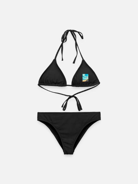 Zandvoort Niederlande Vintage Reiseplakat WPA - Frauen Bikini - Schwarz