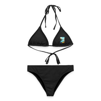 Ullswater Lake District Travel Poster Souvenir WPA - Women's Bikini - black - Front - AI Model Female 172 light (172cm)