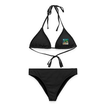 Monde sous-marin - Bikini femme - noir - Devant - AI Model Female 172 light (172cm)