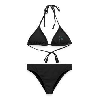 Waller fischen Nachtangeln Angler und Anglerin - Frauen Bikini - Schwarz - Vorne - AI Model Female 172 light (172cm)