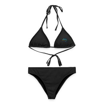 Wels Waller angeln Sportfischen Flussmonster - Frauen Bikini - Schwarz - Vorne - AI Model Female 172 light (172cm)