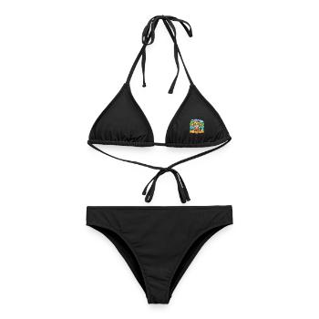 Lunettes de soleil de plage d’été de dessin animé drôle de singe - Bikini femme - noir - Devant - AI Model Female 172 light (172cm)