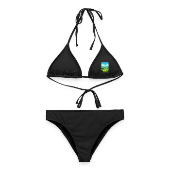 Camel Valley Cornwall England Großbritannien Reiseplakat WPA - Frauen Bikini - Schwarz - Vorne - AI Model Female 172 light (172cm)