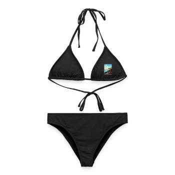 Giant Causeway Irland Uk Reiseposter Souvenir - Frauen Bikini - Schwarz - Vorne - AI Model Female 172 light (172cm)