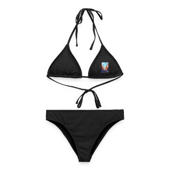 Oxford Street England Uk Vintage Reiseplakat WPA - Frauen Bikini - Schwarz - Vorne - AI Model Female 172 light (172cm)
