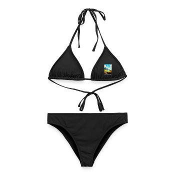 Isle Of Skye Schottland UK Vintage Reiseposter WPA - Frauen Bikini - Schwarz - Vorne - AI Model Female 172 light (172cm)
