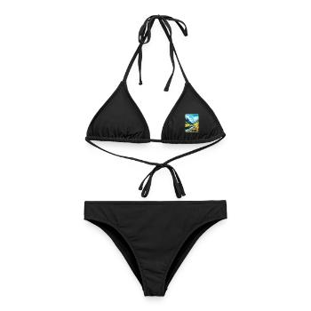 Hohe Tauern Österreich Vintage Reiseplakat Souvenir - Frauen Bikini - Schwarz - Vorne - AI Model Female 172 light (172cm)