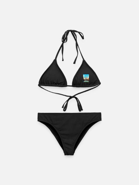 Mailand Italien Vintage Reiseplakat WPA Kunst Souvenir - Frauen Bikini - Schwarz