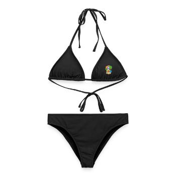 Lustige Einhorn Cartoon Sommer Strand Sonnenbrille - Frauen Bikini - Schwarz - Vorne - AI Model Female 172 light (172cm)