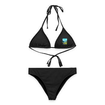 Douro-Tal Portugal Vintage Reiseposter WPA - Frauen Bikini - Schwarz - Vorne - AI Model Female 172 light (172cm)