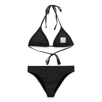 GERADE VERHEIRATET, LANG LEBE DIE MARIE,EVJF,VALENTINSTAG - Frauen Bikini - Schwarz - Vorne - AI Model Female 172 light (172cm)
