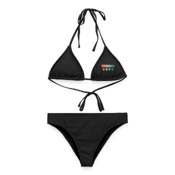 Badminton Badmintonspieler Vintage Federball - Frauen Bikini - Schwarz - Vorne - AI Model Female 172 light (172cm)