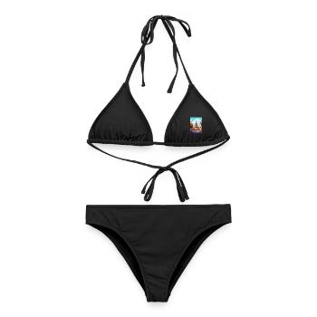 Mannheim Dekoration Deutschland Vintage Reiseposter - Frauen Bikini - Schwarz - Vorne - AI Model Female 172 light (172cm)