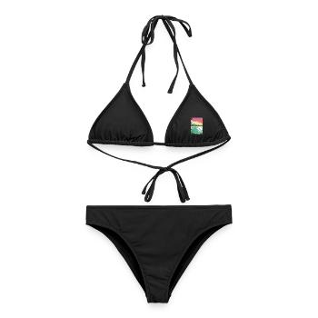 Honolulu Hawaii Vintage Reiseposter WPA Souvenir - Frauen Bikini - Schwarz - Vorne - AI Model Female 172 light (172cm)