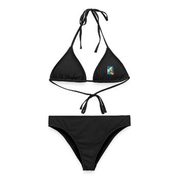 Kaimaninseln Karibik Vintage Reiseposter WPA - Frauen Bikini - Schwarz - Vorne - AI Model Female 172 light (172cm)