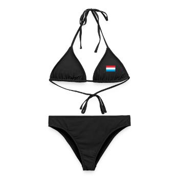 Luxemburg - Frauen Bikini - Schwarz - Vorne - AI Model Female 172 light (172cm)