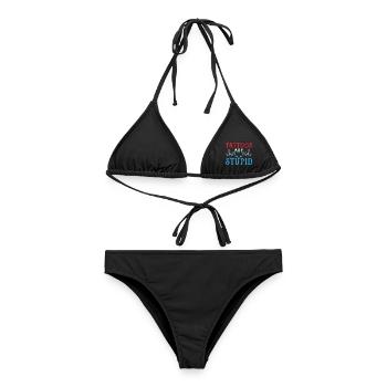 Tattoos sind dumm Tätowierer Tätowieren Tattooist - Frauen Bikini - Schwarz - Vorne - AI Model Female 172 light (172cm)