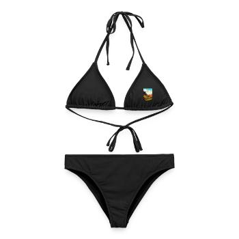 Isle Of Skye Schottland Vintage Reiseposter WPA - Frauen Bikini - Schwarz - Vorne - AI Model Female 172 light (172cm)
