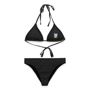 Canberra Australien Vintage Reiseposter Souvenir - Frauen Bikini - Schwarz - Vorne - AI Model Female 172 light (172cm)