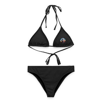 Portugiesischer Wasserhund Rasse Cartoon Kawaii Watercol - Frauen Bikini - Schwarz - Vorne - AI Model Female 172 light (172cm)