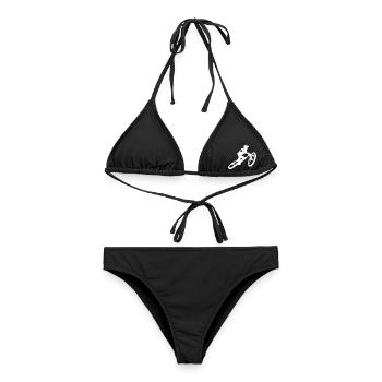 MTB Enduro Trail - Frauen Bikini - Schwarz - Vorne - AI Model Female 172 light (172cm)