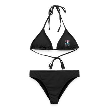 Rosa oder blau Ich liebe dich schon Baby Ankündigu - Frauen Bikini - Schwarz - Vorne - AI Model Female 172 light (172cm)